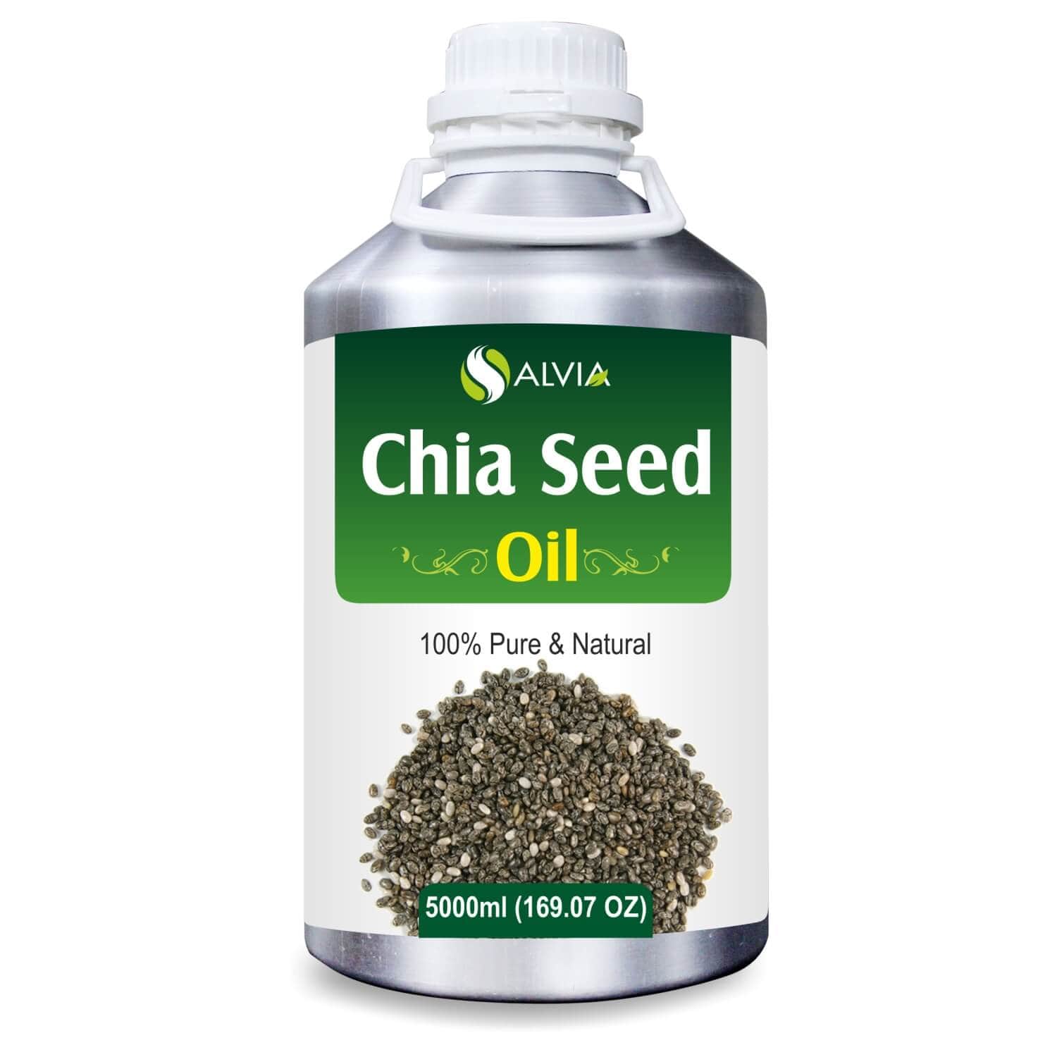 Salvia Natural Carrier Oils 5000ml Chia Seed Oil (Salvia hispanica) 100% Natural & Pure Carrier Oil Restores Skin’s Moisture, Excellent Moisturizing Properties, Reduces Dry & Flakiness Salvia Natural Carrier Oils 5000ml Chia Seed Oil (Salvia hispanica) 100% Natural & Pure Carrier Oil Restores Skin’s Moisture, Excellent Moisturizing Properties, Reduces Dry & Flakiness